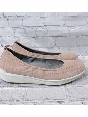 NATURALIZER "Philippa" Perforated Slip Ons Pink-9.5